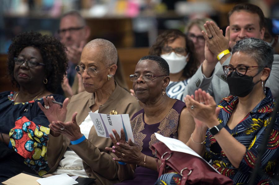 Dr. Jean Augustine, Zanana Akande, Mrs. Murray, Dr. Nicole West Burns. Open Gallery